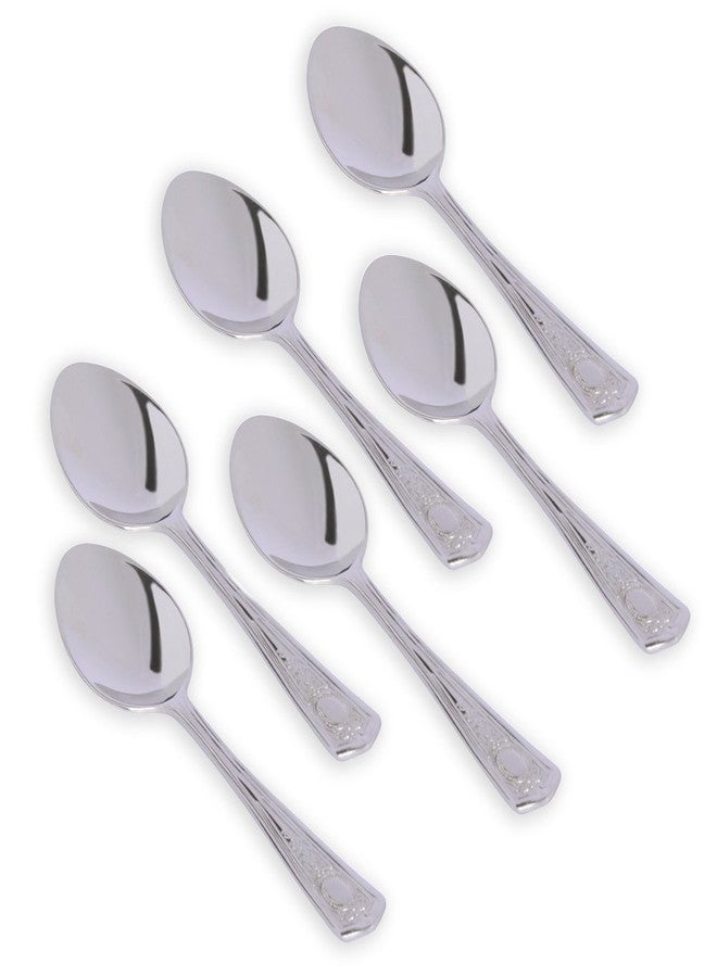 Kishco Festival Stainless Steel Tea Spoon Set - Pack of 6 - Image 1