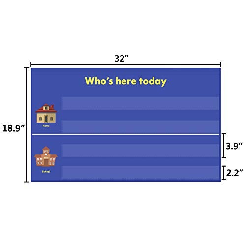 AUVCAS Classroom Attendance Chart Helping Hands Pocket Chart for Preschool Sunday School Kindergarten Daycare,36 People Cards Included - Image 5