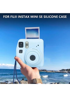 O Ozone Silicone Case for Fujifilm Instax Mini SE Instant Camera Case |Soft Protective Camera Cover with Adjustable Shoulder Strap - Blue  - Image 4