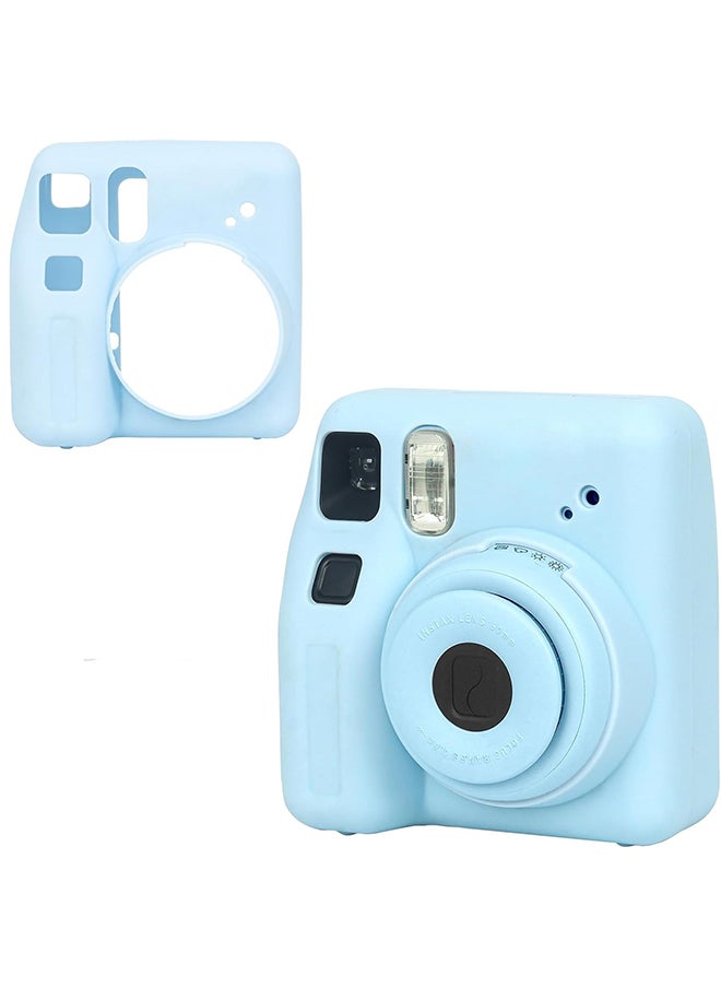 O Ozone - Silicone Case for Fujifilm Instax Mini SE Instant Camera Case |Soft Protective Camera Cover with Adjustable Shoulder Strap - Blue - Image 1