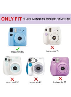 O Ozone Silicone Case for Fujifilm Instax Mini SE Instant Camera Case |Soft Protective Camera Cover with Adjustable Shoulder Strap - Blue  - Image 2