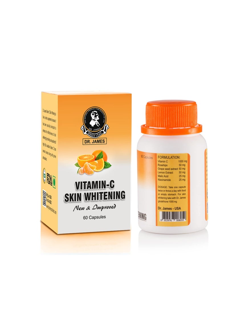 Dr. James Vitamin-C Skin Whitening Capsules – New & Improved Formula for Radiant Skin - Image 3