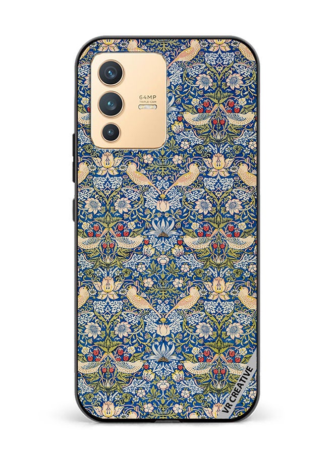 VR CREATIVE Protective Case Cover For Vivo V23 5G Splash Flower Design Multicolour - Image 1