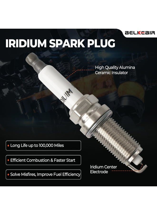 BELKEBIR Set of 6 Ignition Coil Packs & Iridium Platinum Spark Plugs Compatible with 3.0L 2006-2013 BMW 128i 325xi 328i 330i 525xi 528i 530i X3 X5 Z4 Replace UF592, C1638, 0221504470, 12137594937, 12137562744 - Image 5