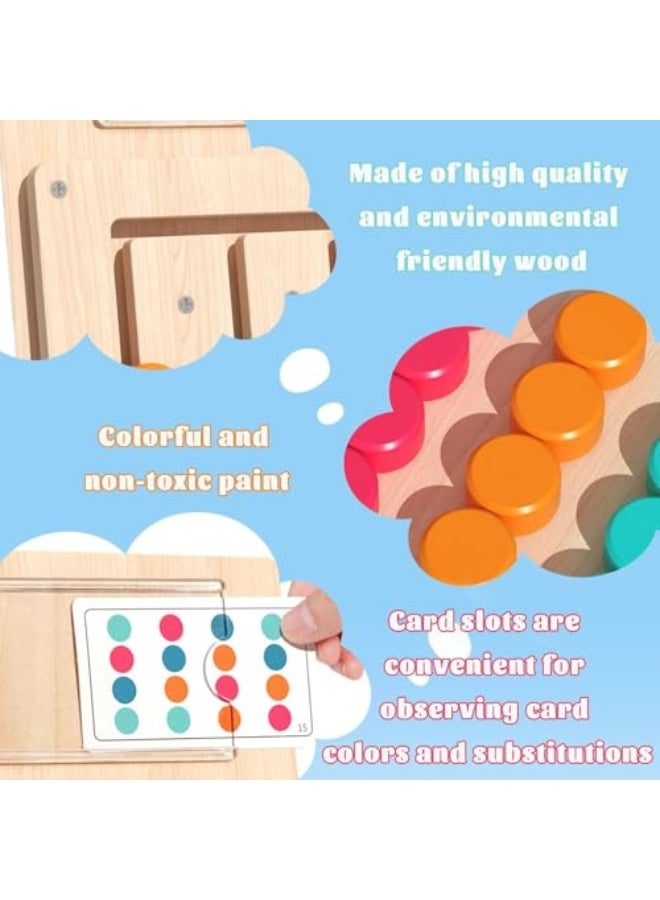 ألميكاكوز ألعاب مونتيسوري للأطفال، ألعاب أحجية مطابقة الألوان الخشبية، ألعاب منطقية لتدريب الدماغ، ألعاب تعليمية للأطفال في مرحلة ما قبل المدرسة، لتدريب العقل، مناسبة للأطفال من 3 إلى 7 سنوات - Image 5