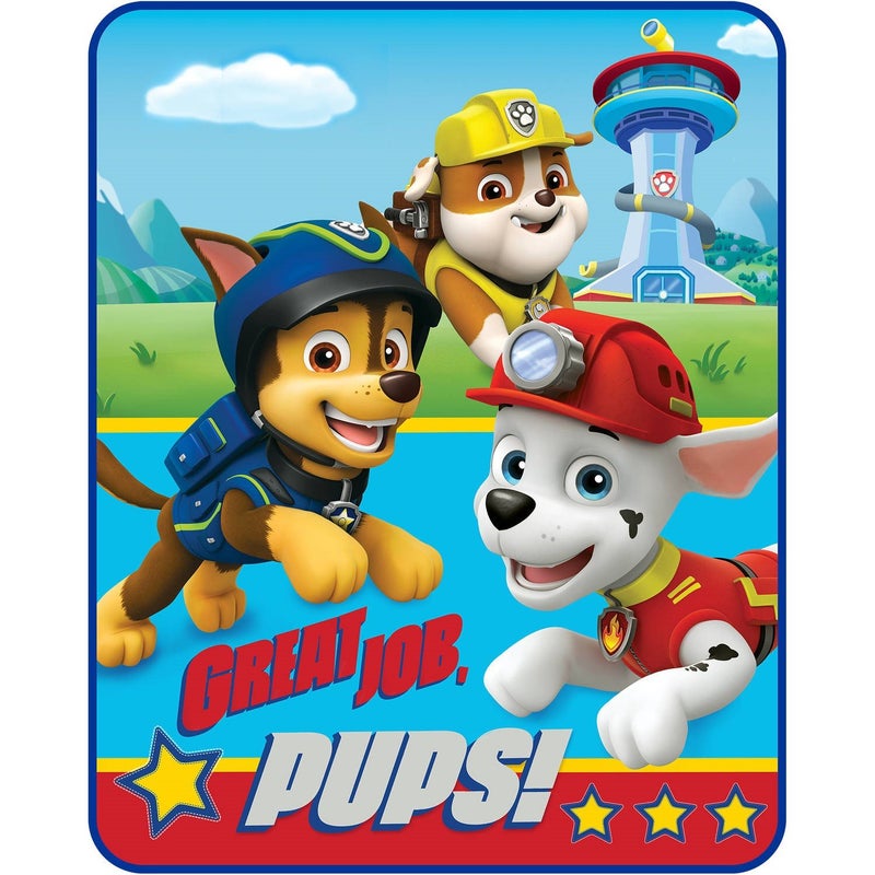 nickelodeon Paw Patrol Throw Blanket Style Red  Blue
