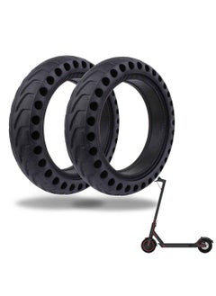 Y&D Electric Scooter Replacement Tires, Rubber Solid Wheel Honeycomb Tire Grip/Friction Non-Slip Tubeless e Accessories for Xiaomi 8.5 x2 M365/Pro (2 Pcs inch)  - Image 1