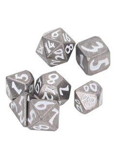 Thoraya 7pcs Luminous Metal Dice Adult Portable Desktop Exquisite Polyhedral Dice Props for Role Playing Game  - Image 4
