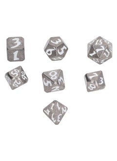 Thoraya 7pcs Luminous Metal Dice Adult Portable Desktop Exquisite Polyhedral Dice Props for Role Playing Game  - Image 1