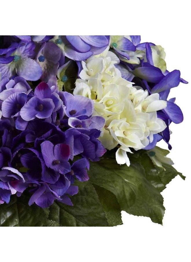 Nearly Natural - 1364Bp Mixed Hydrangea With Vase Blue Purple - Image 1
