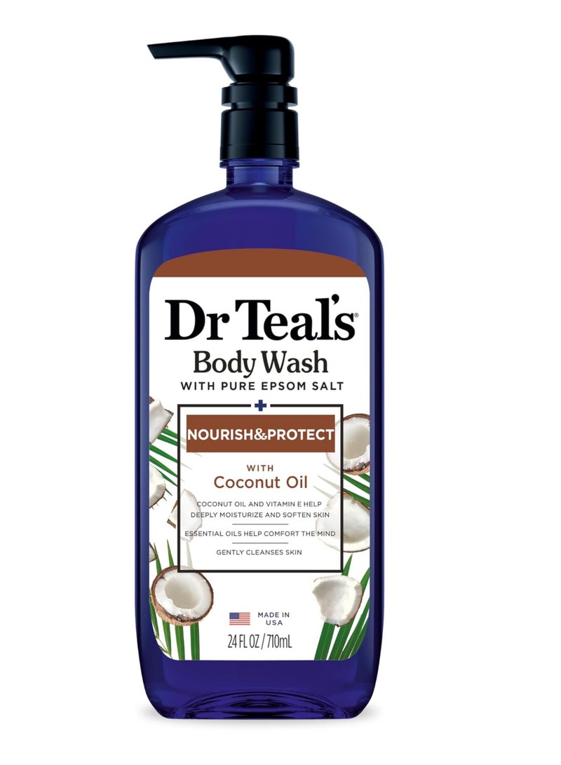 Body Wash With Pure Epsom Salt, Coconut Oil,710ml