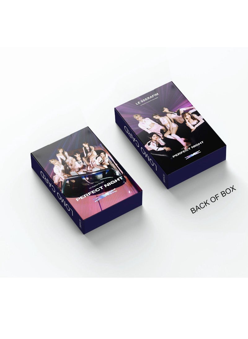 EHOME 55Pcs LE SSERAFIM New Album Perfect Night Lomo Card  - Image 3