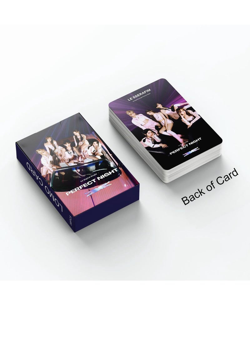 EHOME 55Pcs LE SSERAFIM New Album Perfect Night Lomo Card  - Image 5