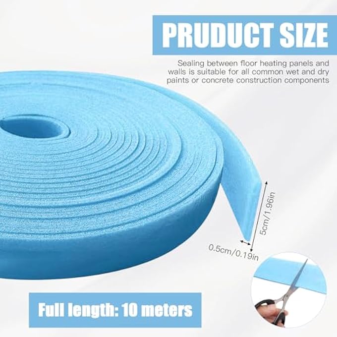 EDGE INSULATION STRIPS, 50 MM X 5 MM X 10 M, EDGE INSULATION STRIPS, SELF-ADHESIVE, EDGE INSULATION STRIPS FOR COMPENSATING COMPOUND, SELF-ADHESIVE EDGE INSULATION, JOINT TAPE FOR UNDERFLOOR HEATING - Image 3