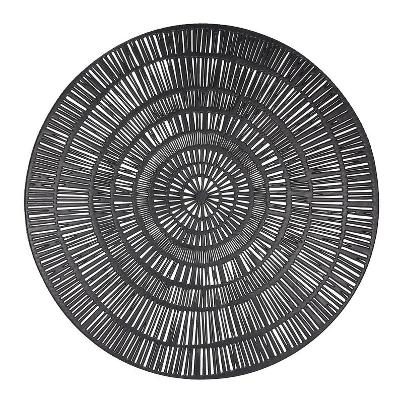 Tognana Arpa Woven Placemat 38cm Black – Modern Table Mat for Dining Table, Kitchen & Home, Durable Heat Resistant Non Slip Placemat, Easy to Clean Elegant Tableware for Daily & Formal Use - Image 1