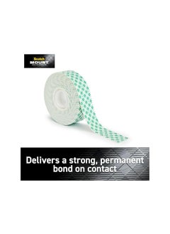 Scotch  Scotch Mount Indoor Tape 1 in x 125 in (25.4mm x 1.17m), 1 roll/pack | Holds 6.8 kg using 1.14 m | White color | Multi-Surface | Easy to use | No Tools | Double Sided Adhesive Tape  - Image 2