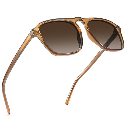 PRIVEL XXL Size Extra Large 159MM Polarized Square Aviator Sunglasses Big Wide Heads Men Ultralight UV400 Protection Glasses (PMX012P-3) - Image 1