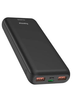 Hama Hama PD20-HD Power Bank, 20000 mAh Capacity, USB-C & Micro-USB Inputs, 2x USB-A & USB-C Outputs, PD/QC 3.0 Charging Technology, LED Capacity Indicator, Anthracite |Black  - Image 1
