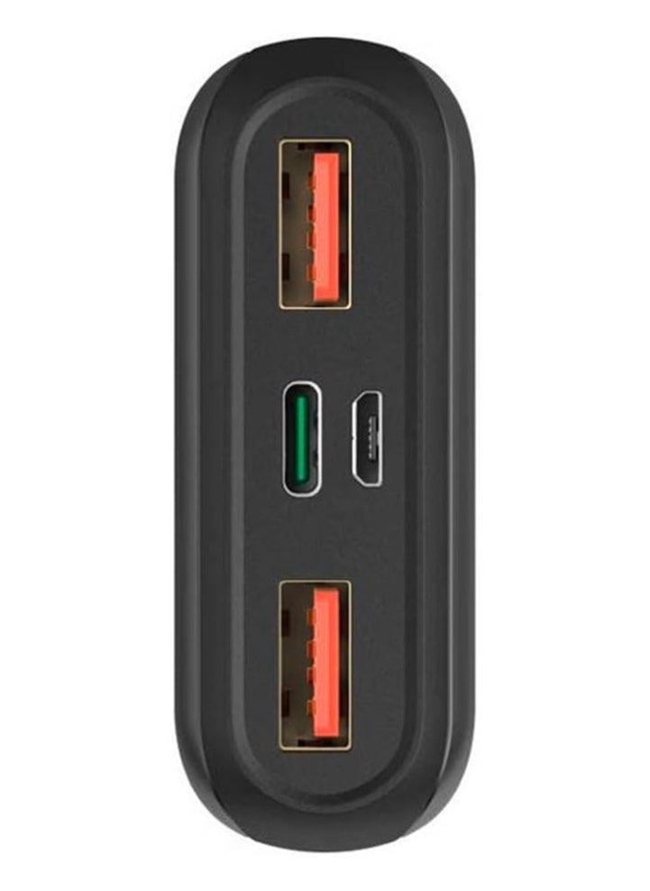 Hama - Hama PD20-HD Power Bank, 20000 mAh Capacity, USB-C & Micro-USB Inputs, 2x USB-A & USB-C Outputs, PD/QC 3.0 Charging Technology, LED Capacity Indicator, Anthracite |Black - Image 1