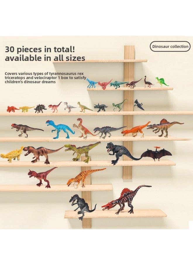 Generic - Kids Boys Dinosaur Toy Set Tyrannosaurus Rex Raptors Simulation Solid Animal Model Gift-Color:Snow Mountain Suit (send Dinosaur Science Books) - Image 1