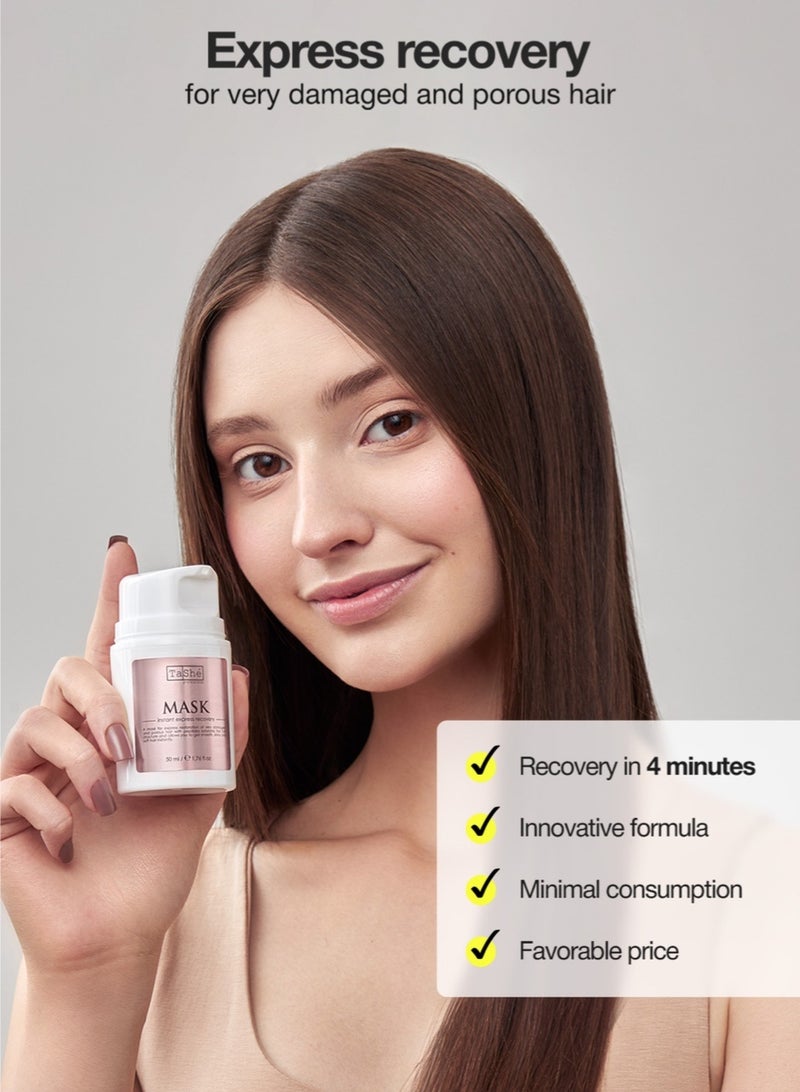 Tashe Leave-In Peptide Hair Mask with Amino Acid Complex for Instant Repair & Heat Protection, 50 ml  - Image 2