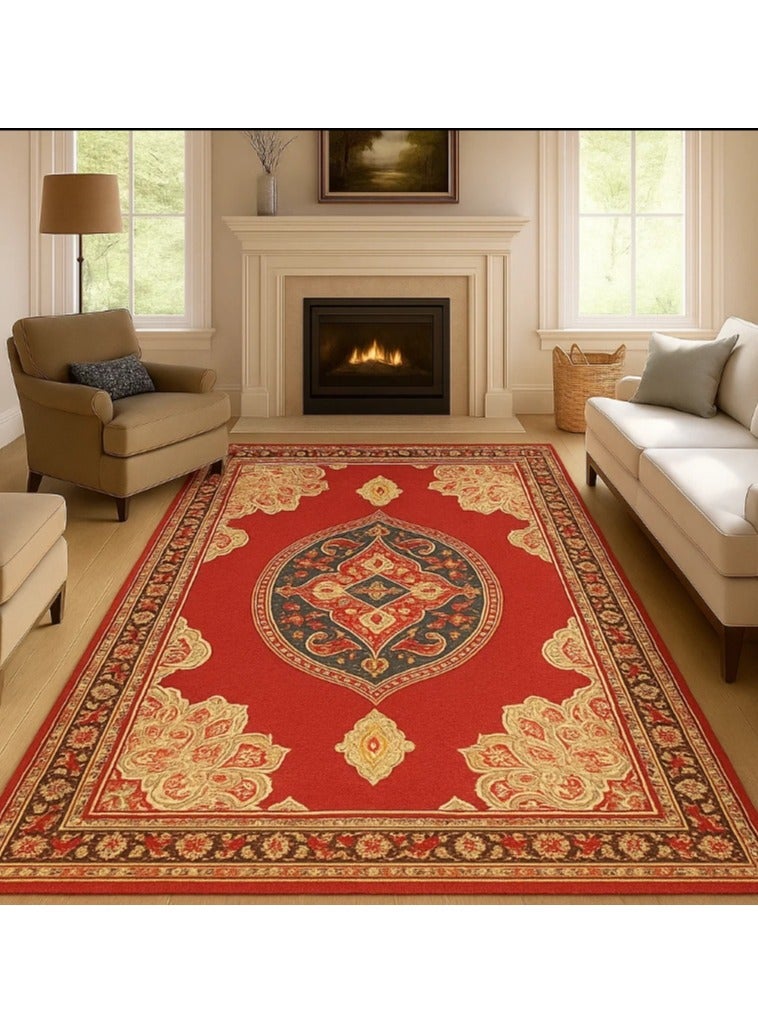 LINGWEI Large Area Rug 200x300cm Washable Non-Slip Carpet Soft Modern & Vintage Design Home Décor Rug - Image 4