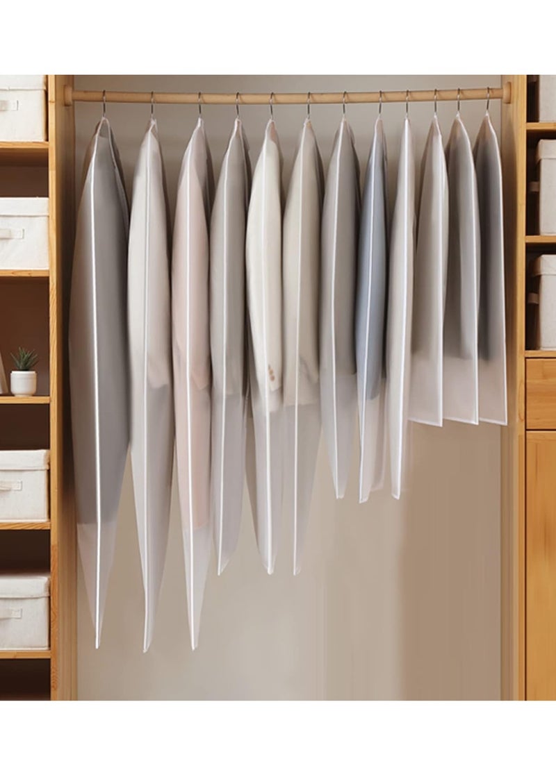 Beauenty Garment Bags for Hanging Clothes, Set of 12 Suit Bags Dust-Resistant Clothes Cover Bags PEVA Breathable Clothes Protectors with Full Zipper for Closet Storage(60×80/100/120cm) ﻿  - Image 5