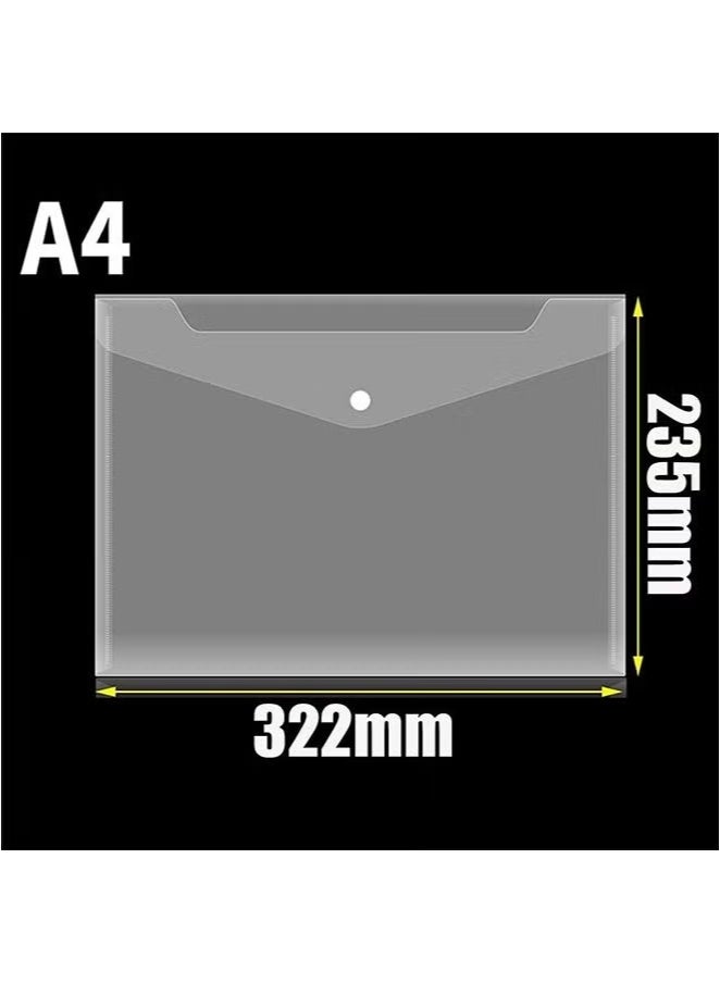 Generic Plastic Polyethylene Envelopes 10 Pack Clear A4 Folders Waterproof Transparent Document Bags File Organizer Bags for Documents Stationery Tools Organizing School and Office Supplies - Image 4