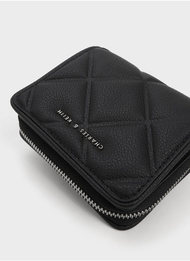 Charles & Keith CHARLES & KEITH Anwen Quilted Zip-Around Wallet - Black  - Image 4