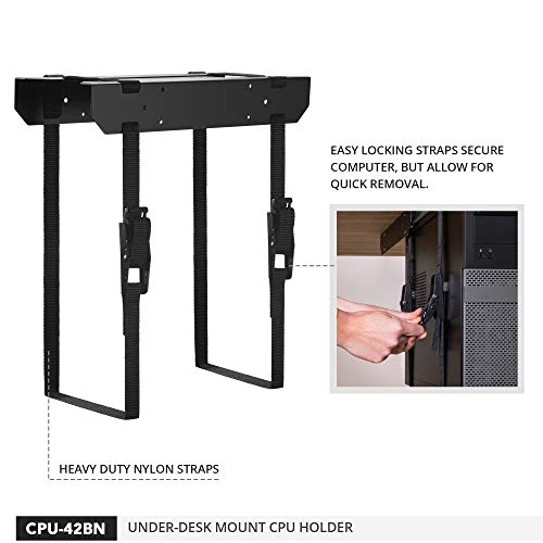 Penn Elcom Under-Desk Computer Mount, Adjustable Straps Fit up to 71 Inches - PC Tower Holder - Image 4