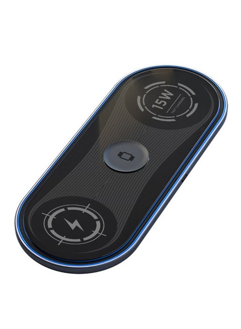 Portable Wireless Charger Wireless Charging Station 3 In 1 Wireless Charger For Multiple Devices 15W Wireless Charger Compatible With IOS/Android/ IWatch/Airpods