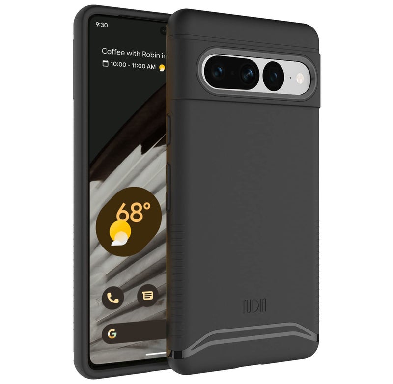 TUDIA Merge [Military Grade] Designed for Google Pixel 7 Pro Case (2022) - Shockproof Slim Dual Layer Heavy Duty Phone Cases for Pixel 7 Pro - Matte Black - Image 1