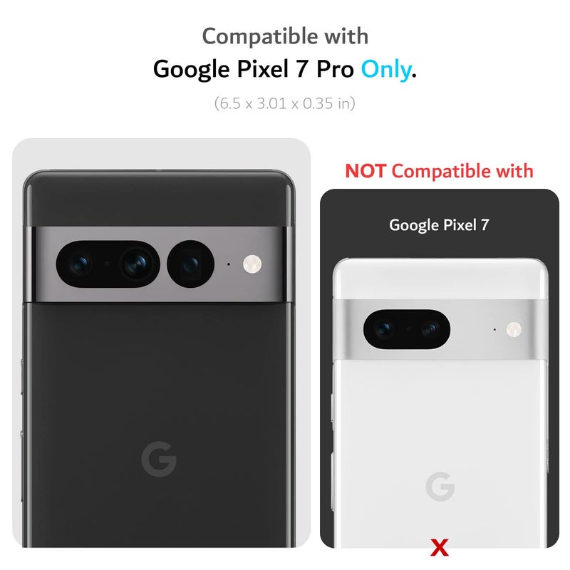 TUDIA Merge [Military Grade] Designed for Google Pixel 7 Pro Case (2022) - Shockproof Slim Dual Layer Heavy Duty Phone Cases for Pixel 7 Pro - Matte Black - Image 2