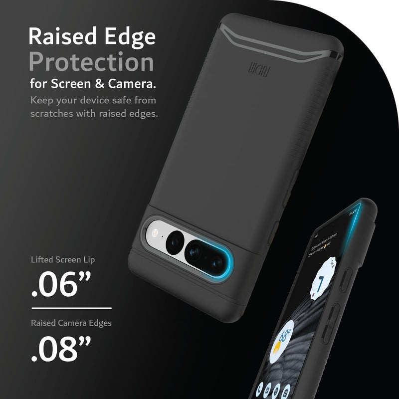 TUDIA Merge [Military Grade] Designed for Google Pixel 7 Pro Case (2022) - Shockproof Slim Dual Layer Heavy Duty Phone Cases for Pixel 7 Pro - Matte Black - Image 5