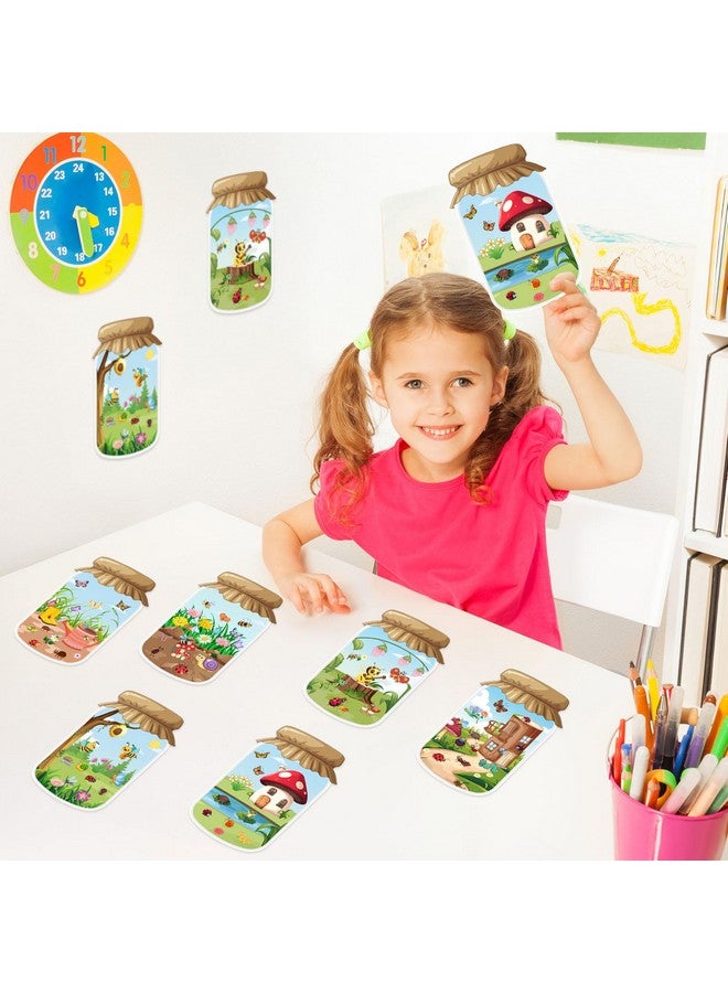 BAPHILE 24Pack Spring Craft Bugs Scene Stickers Summer Art Craft Make A Bug Jar Scene with Insect Butterfly Frogs Bee Flower Sticker for Fun Spring Party Supplies Summer Party Games Classroom Activities  - Image 5