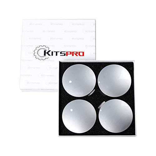 KitsPro أغطية مركز العجلات KitsPro 3.25 بوصة 83 مم لرؤوس العجلات، عبوة من 4 (فضي، خارجي 83 مم، داخلي 75 مم) - Image 1