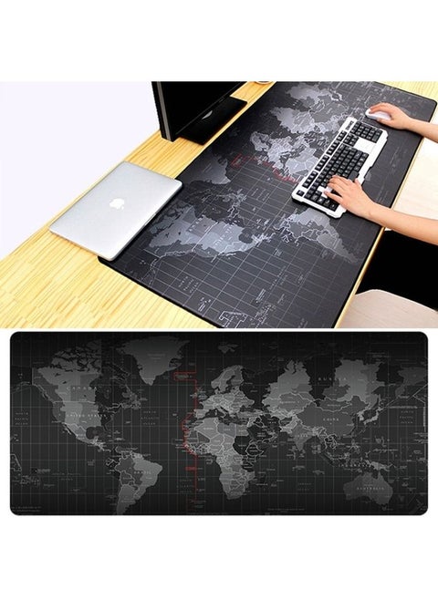 Extended Large Anti-Slip World Map Pattern Soft Rubber Smooth Cloth Surface Game Mouse Pad Keyboard Mat, Size: 100 x 50cm