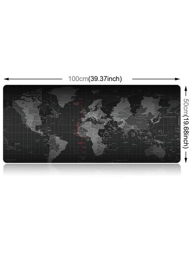 BURAQ Extended Large Anti-Slip World Map Pattern Soft Rubber Smooth Cloth Surface Game Mouse Pad Keyboard Mat, Size: 100 x 50cm  - Image 3