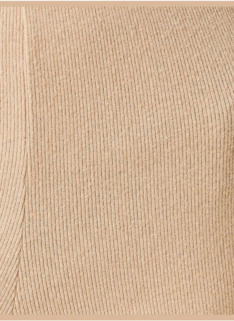 KOTON Woven Flared Trousers High Waist