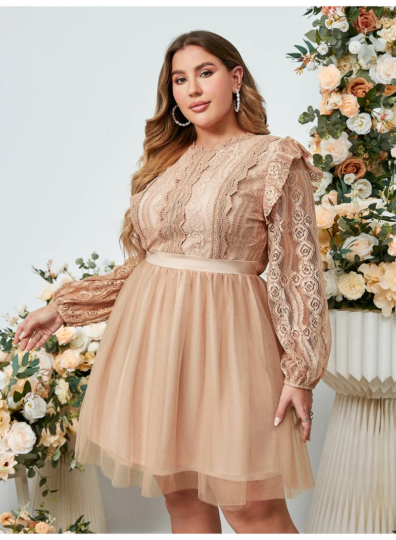 SIMPLEE Oversized women's dress suitable for curvy women's flowing skirt