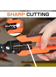 Stodern Stodern 5 in 1 Wire Stripping Pliers Multifunctional Cable Stripper Cutter Crimper Wrench Tool Automatic Wire Stripper Wire Winding Crimping Cutting for Electricians Technicians Home Repairs  - Image 4