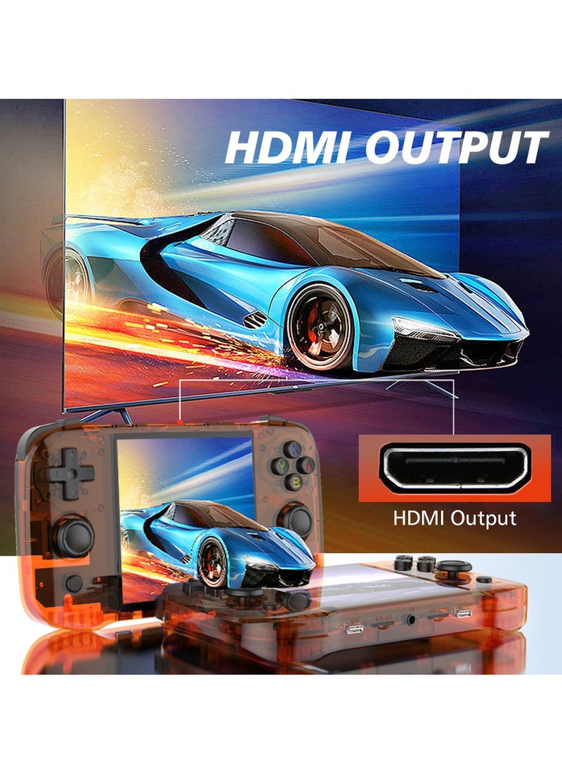 R46S Handheld  Gaming Console Linux System with 32G+64G TF Card, Preloaded with 8000+ Games,4-inch 1:1 HD720*720 Screen,FPS 60HZ 4000mAh,wifi bluetooth(White 64G)