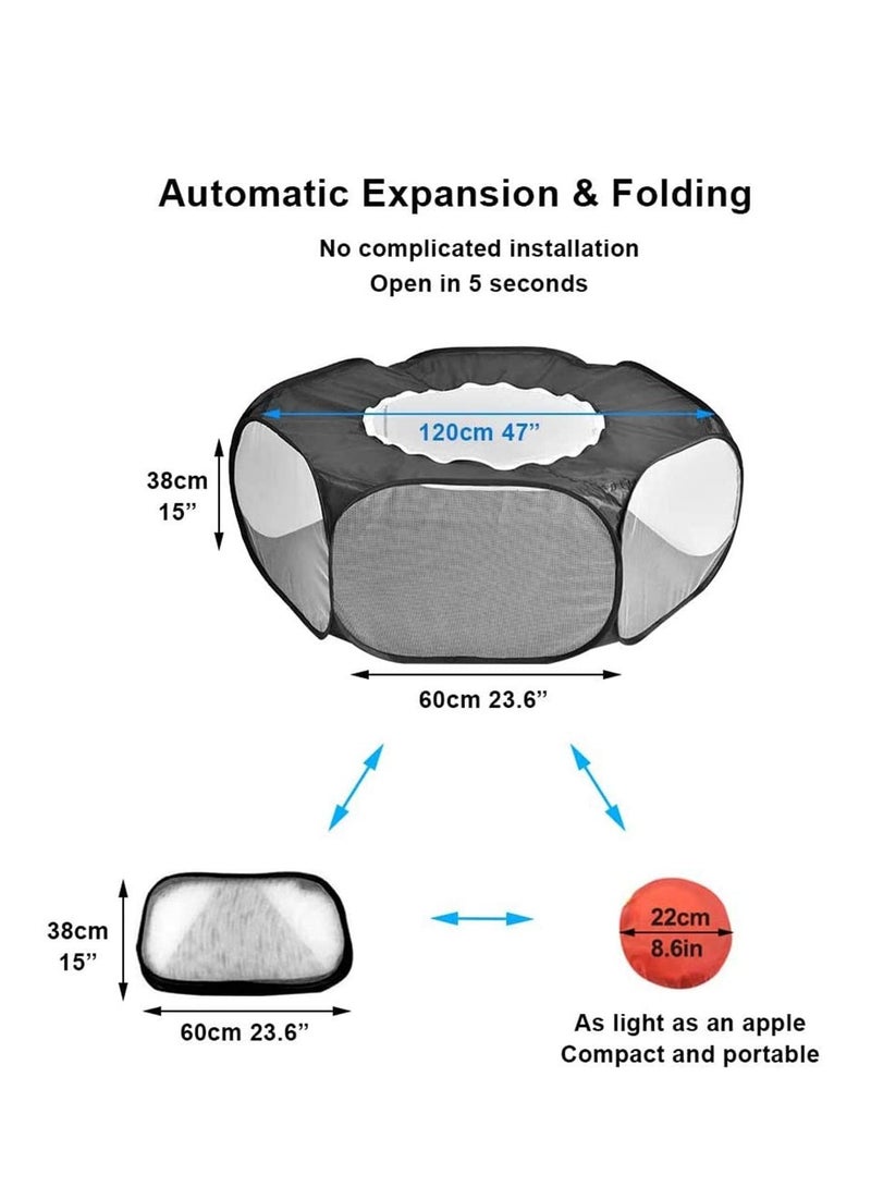 سيوسي أرنب قفص الحيوانات الصغيرة خيمة الهامستر روضة للأطفال مع المحمولة تنفس شفافة في الهواء الطلق ساحة داخلي سياج الحيوانات الأليفة ل أرنب النمس - Image 3