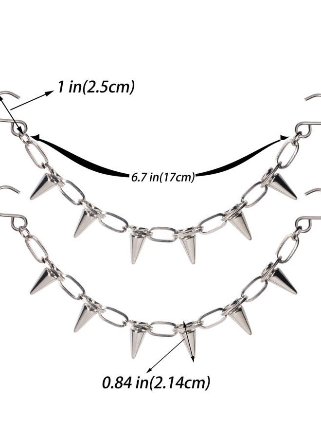 GIDDITZ Shoe Chains Punk Rivet Cone Spike Shoe Charms for Women Man Boy, other, other - Image 3