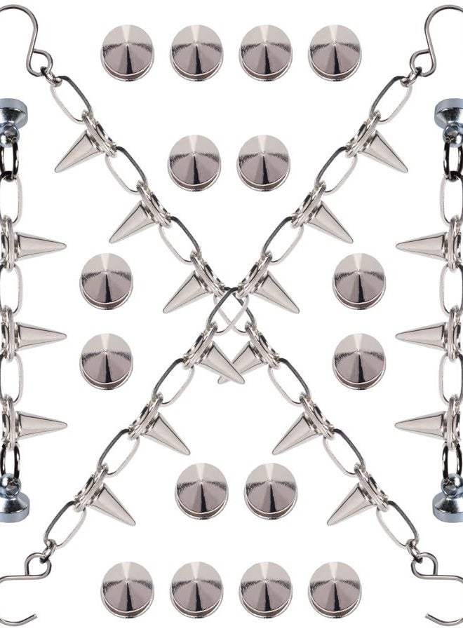 GIDDITZ Shoe Chains Punk Rivet Cone Spike Shoe Charms for Women Man Boy, other, other - Image 1