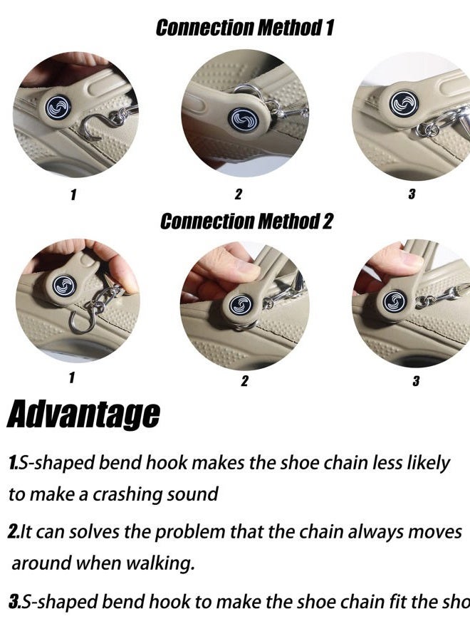 GIDDITZ Shoe Chains Punk Rivet Cone Spike Shoe Charms for Women Man Boy, other, other - Image 5