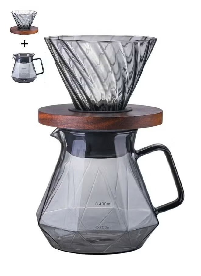 ULHYC - Coffee Filter Set Coffee Filters And Coffee Pots 600ml - Image 1