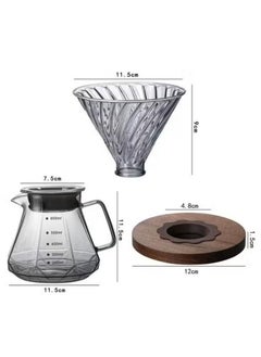 ULHYC Coffee Filter Set Coffee Filters And Coffee Pots 600ml  - Image 2