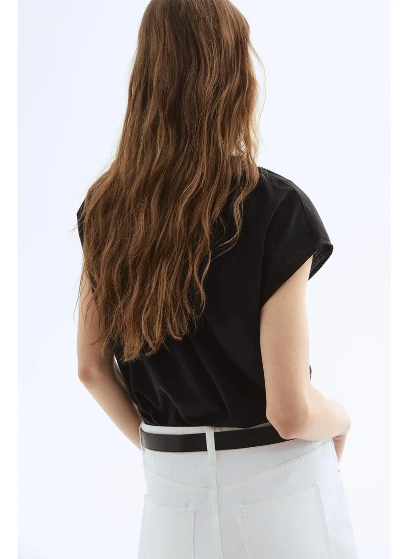 اتش اند ام Band-collar blouse