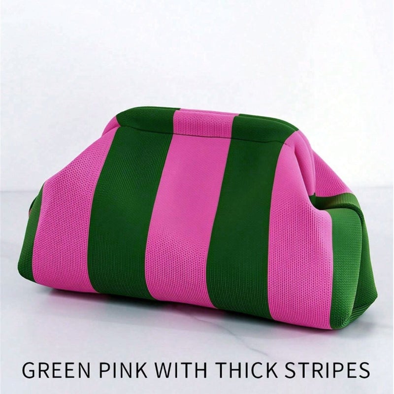 Women's Knitted Striped Clutch Bag - Image 3